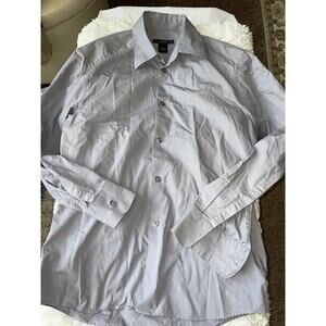 Clothes Brand Men’s Sz. M Gray/ Purple Button Down Oxford. Great Item